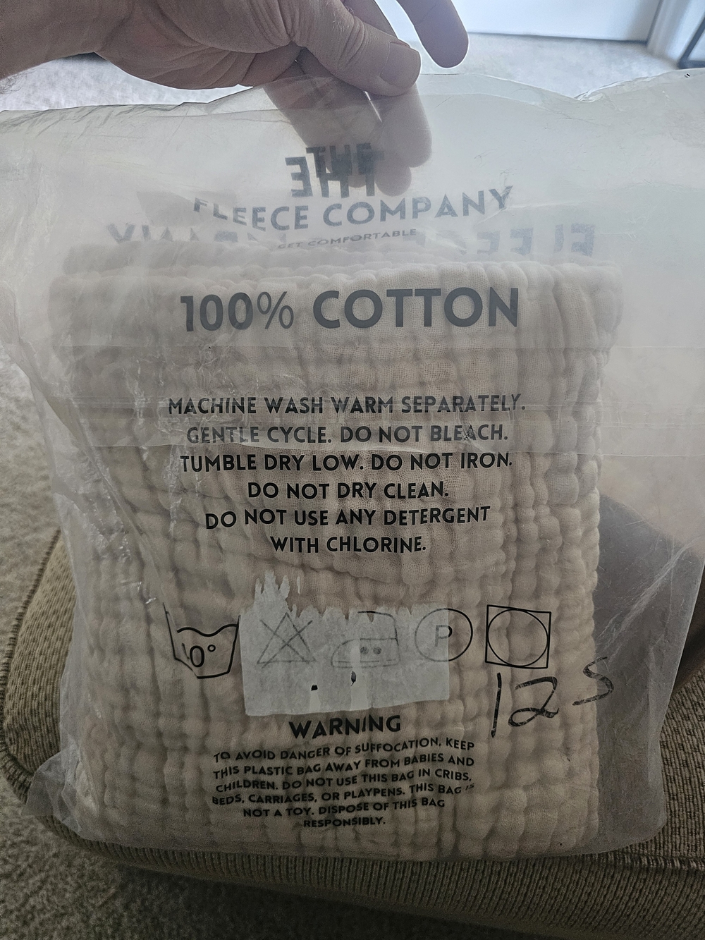 The Fleece Company - 100% Muslin Cotton Throw Blanket